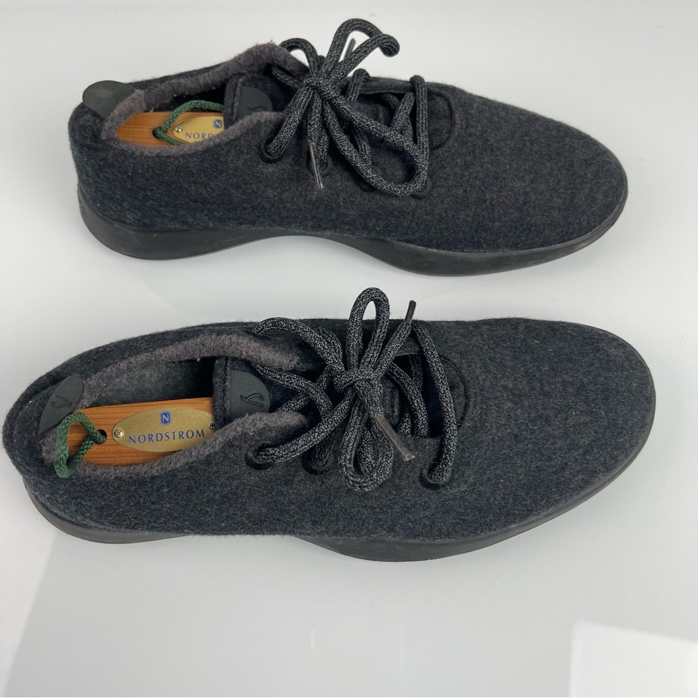 Allbirds Sneakers Shoes Wool Runners Solid Dark Charcoal‎ Gray Black Knit